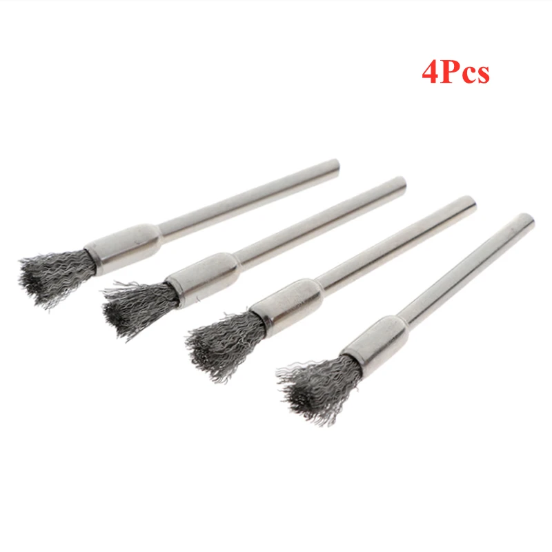 

4Pcs/Lot Steel Wire Brushes Polishing Wheel Brush for Tools Mini Brushed Burr Welding Metal Surface Pretreatment Grinding