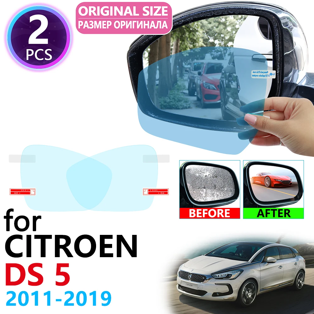 

for Citroen DS 5 DS5 2011~2019 Full Cover Rearview Mirror Anti-Fog Rainproof Anti Fog Film Accessories 2012 2014 2015 2017 2018