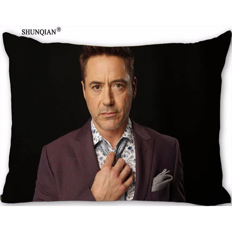 

New Custom Robert Downey Jr. Pillowcase Zippered Rectangle Pillow Cover Cases Size 45X35cm,40x60cm,45X75cm,50X75cm(Two sides)