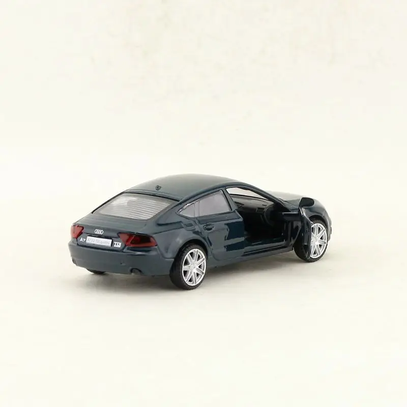 Diecast Metal Toy Vehicle Model 1:43 Scale Audi A7 Car Pull Back Doors Openable Educational Collection Gift Kid Match Box