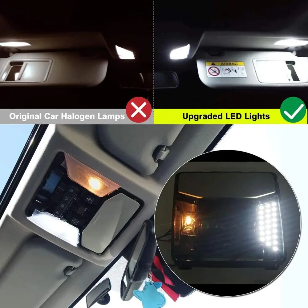 for Toyota HiAce H200 Commuter RegiusAce Mazda Bongo 2004~2019 Interior Lamps Room Update Roof lights LED 4x4 Reading Lamp Bulbs