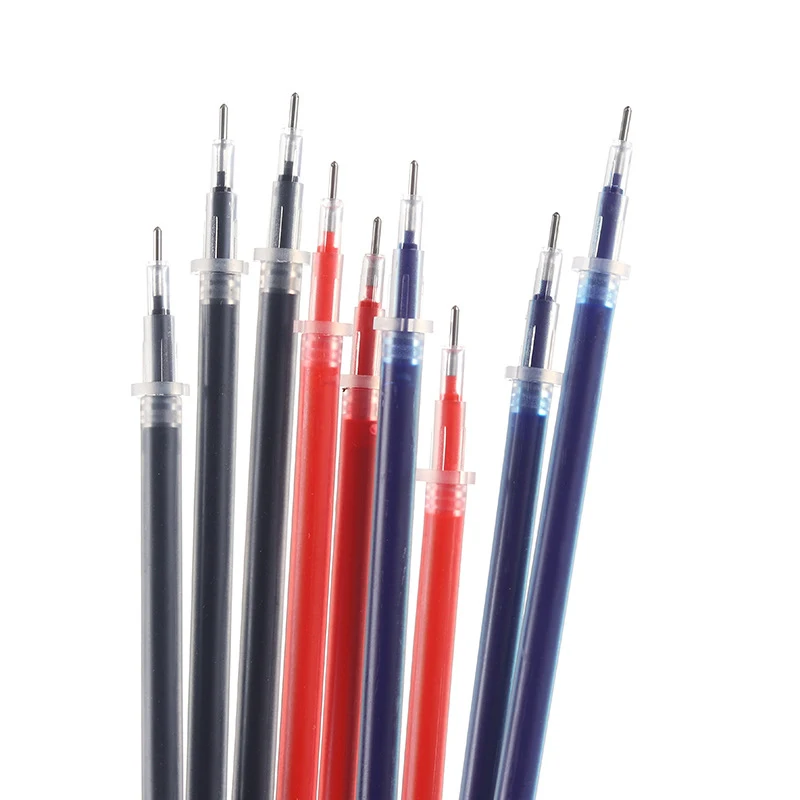 1+100Pcs /Set Gel Pen Refill Office Signature Rod for handle Red Blue Black Ink Refill Office School Stationery Writing Supplies