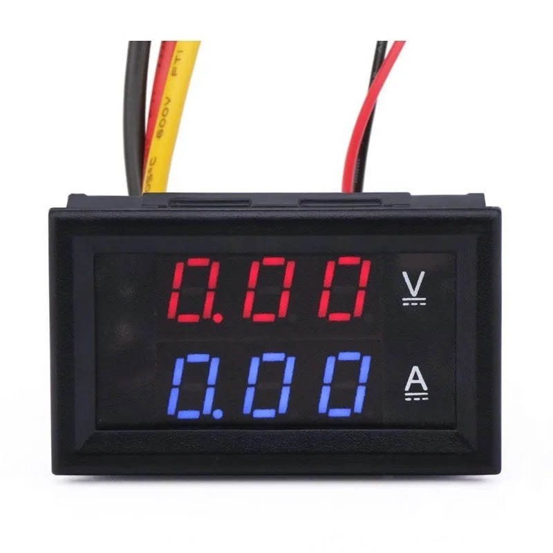 

High Quality DC 100V 10A Voltmeter Ammeter Blue + Red LED Amp Dual Digital Volt Meter Gauge