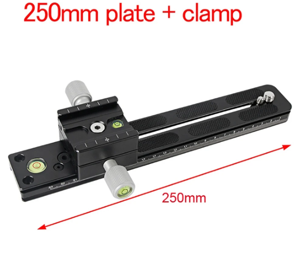 

Extended quick loading plate clamp base macro adjustment lens moving slide rail long plate clamp base metal quick loading plate