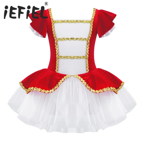 Vestido de baile de Ballet para niños y niñas, leotardo gimnástico, tutú, vestido de princesa para puesta en escena, regalo de Navidad