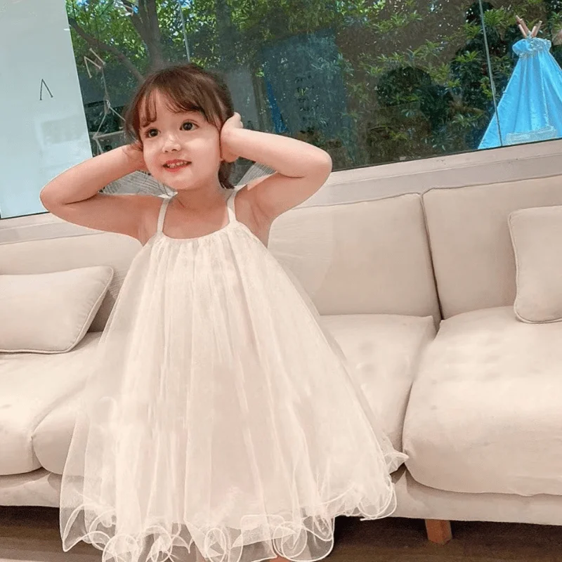 Baby Girl Princess Bow Tutu Dress Infant Toddler Girl Summer Angel Wing Vestido Costume Party Wedding Pageant Birthday 1-10Y