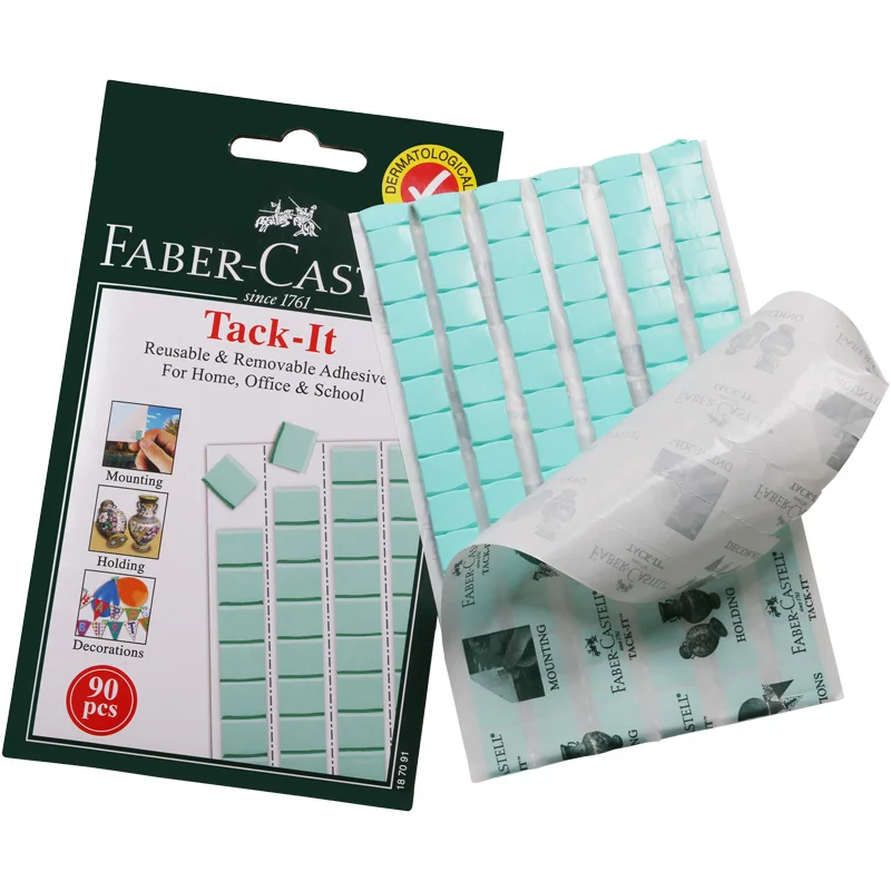 Faber – poupée en argile Castell Tack It Bjd, cosmétique, verre époxy, yeux, mastic coloré, adhésif amovible, mémo adhésif, pour la maison, le bureau et l'école