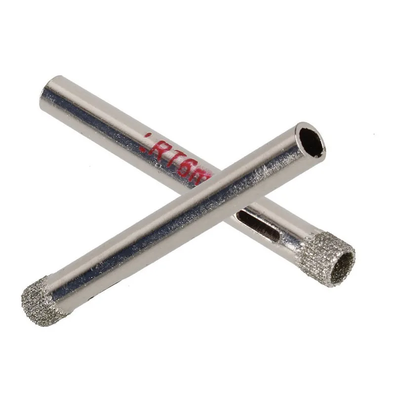10 pezzi 6mm punta da trapano diamantata per piastrelle seghe a tazza in vetro ceramico argento