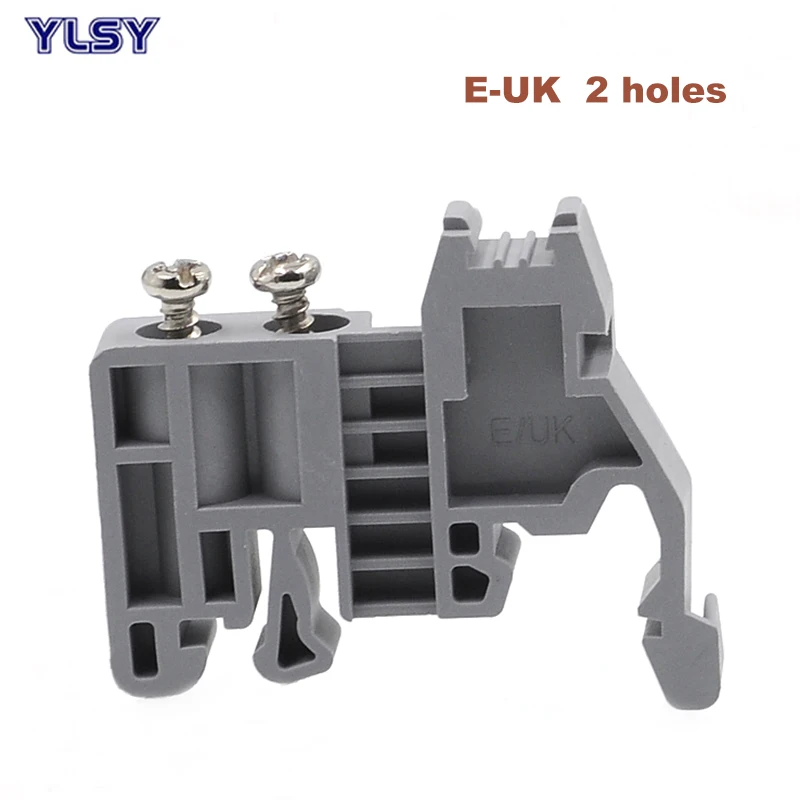 20/50/100pcs UK Terminal Block Fixed Part E-UK Terminals Plug C45 Din Guide Rail Fastening Seat E/UK Fixing Parts End Stopper