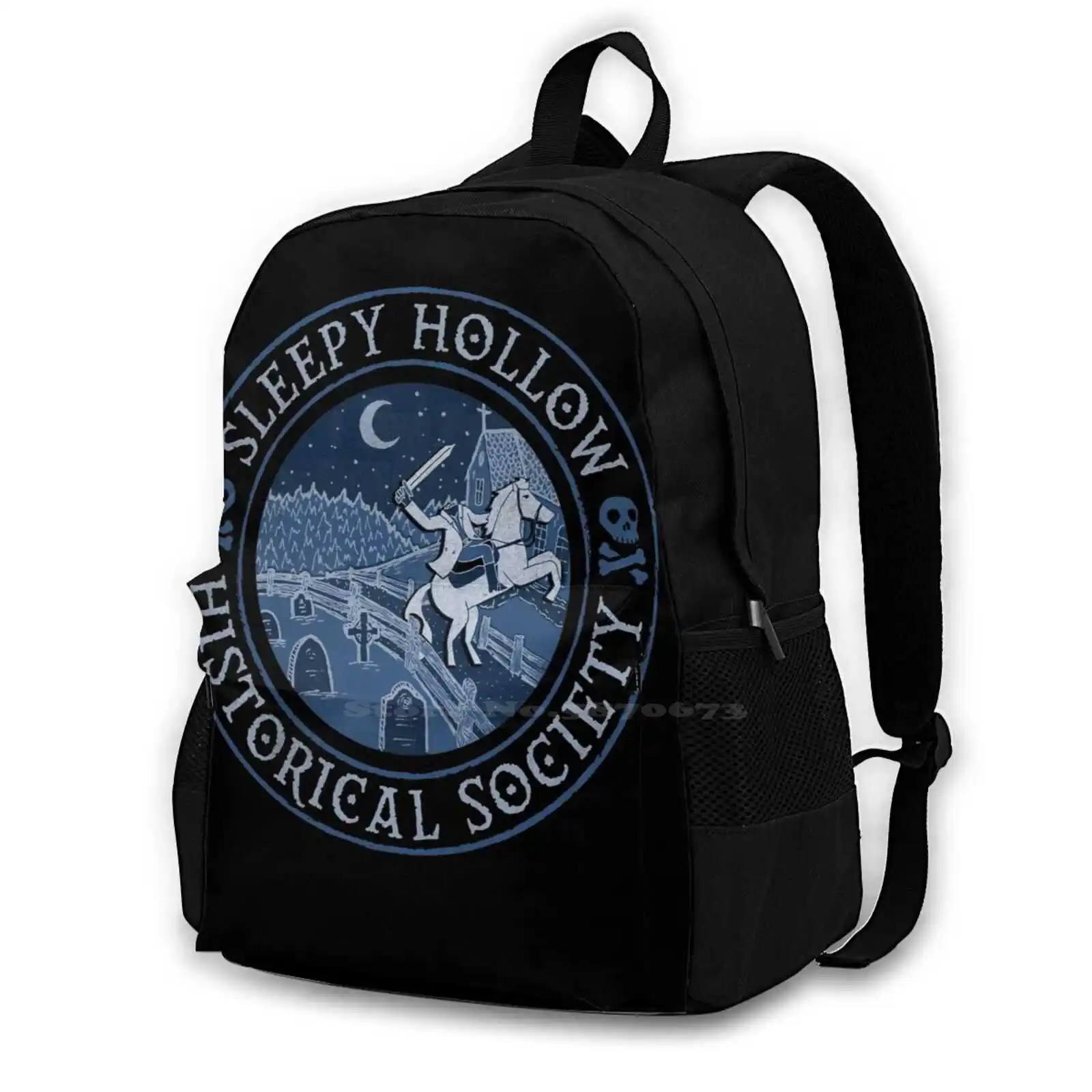 

Sleepy Hollow Historical Society Bag Backpack For Men Women Girls Teenage Sleepy Hollow Headless Ichabod Crane Ghost Story