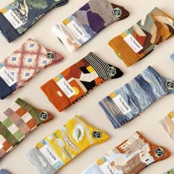 Colorful Cartoon Creative Vine Graffiti Novelty Men Women Socks Vintage Painting Pattern Cotton Socks Comfortable носки женские