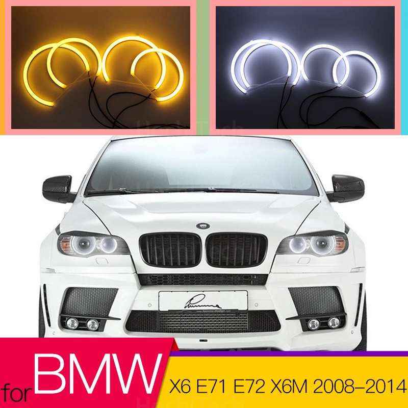 

Хлопковый светодиодный светильник Angel Eye Halo Switchback двухцветный для BMW X6 E71 E72 X6M 2008-2014