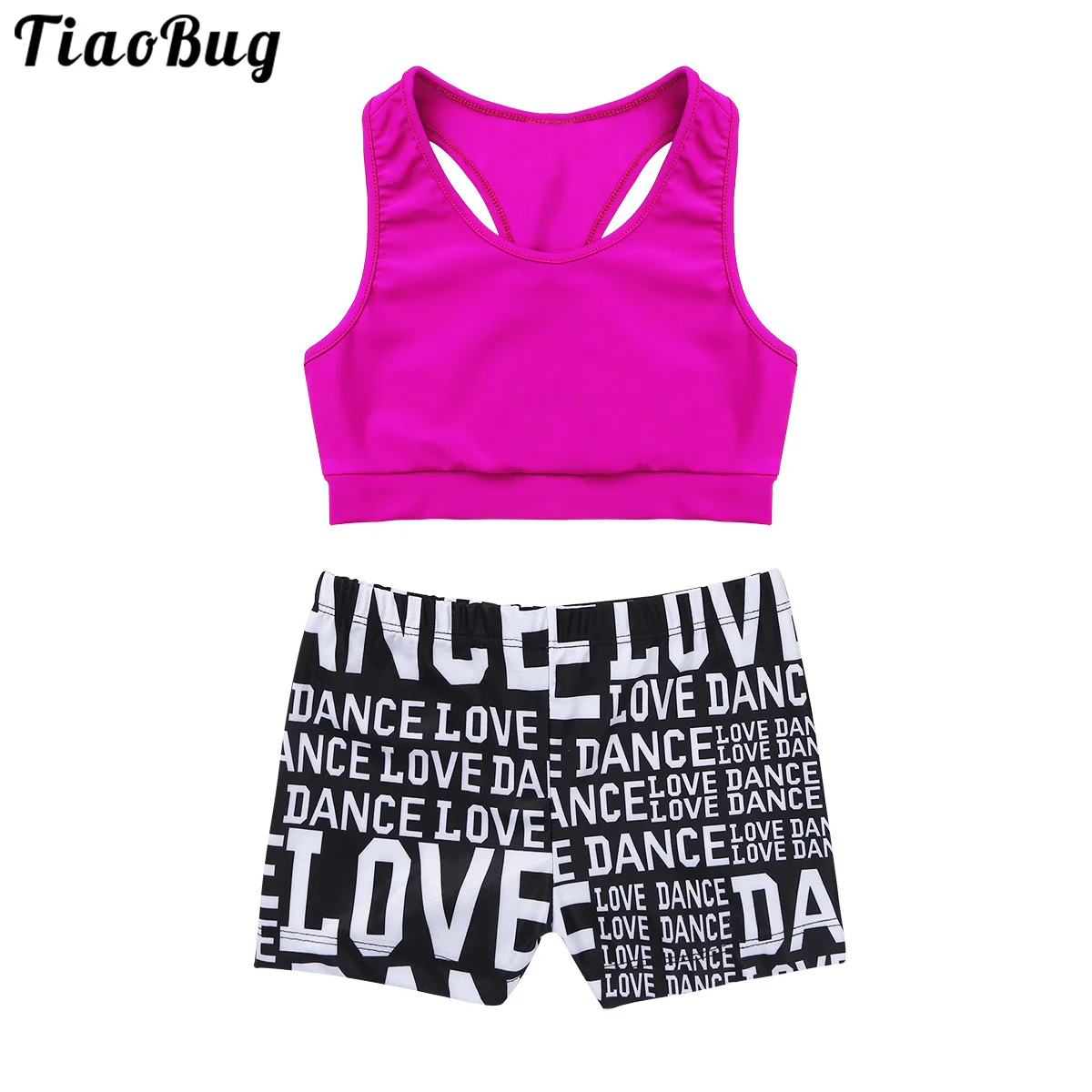 

TiaoBug Summer 2Pcs Kid Girls Swimsuit Bikini Tankini Outfit Tank Top With Letters Floral Printed Bottoms Set Swimwear Beachwear