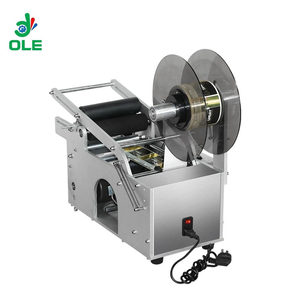 Настольная этикетировочная машина для этикеток. Этикетировочная машина для круглых бутылок.