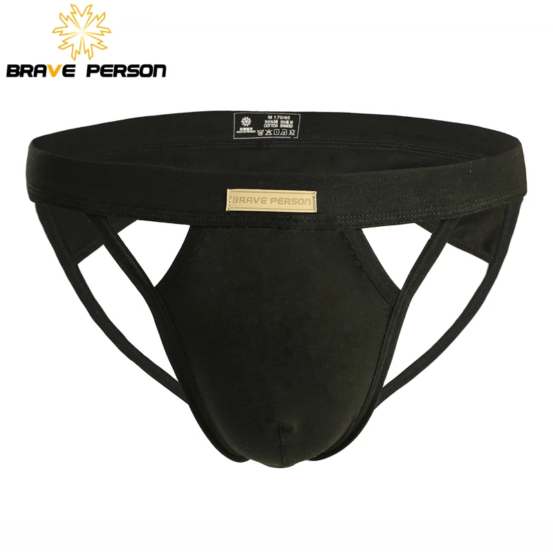 

BRAVE PERSON Brand Men's Sexy Thongs Briefs Double D G-string Thong Men Tanga Gay Underwear Male Jockstraps B1158
