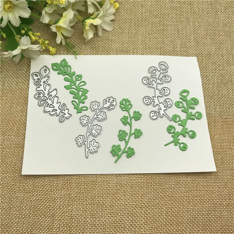 8pcs Leaves lace Craft Metal stencil mold Cutting Dies decoration scrapbook die cuts Album Paper Craft Embossing DIY Card Crafts