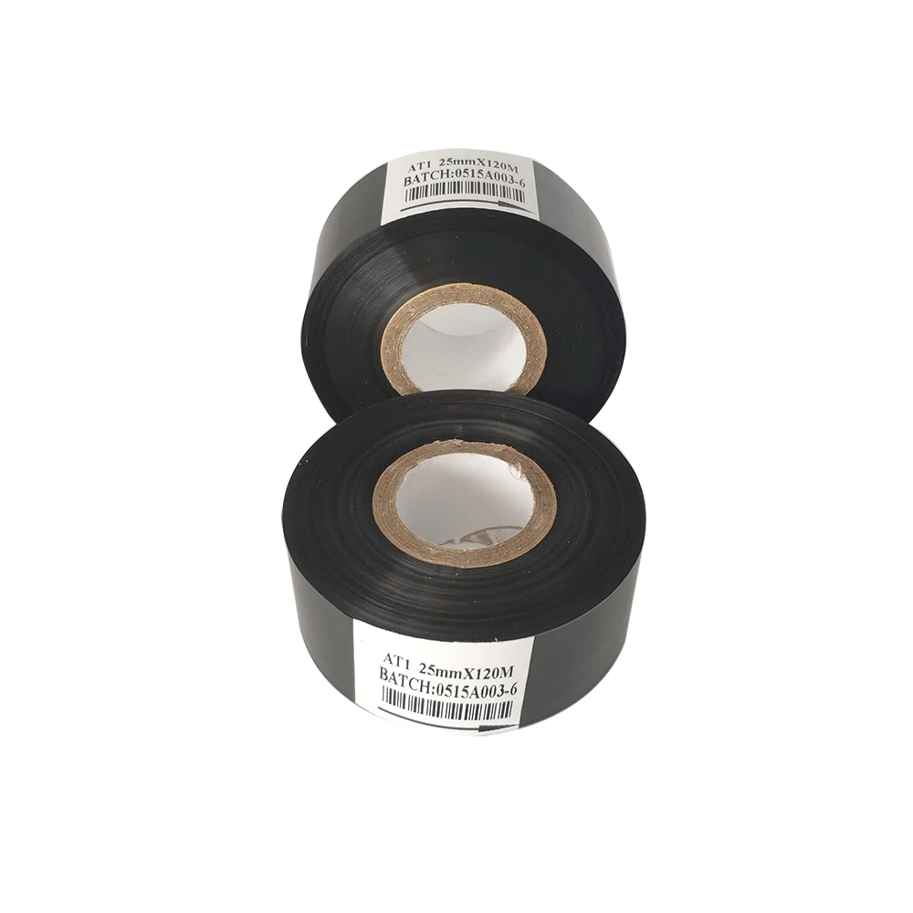 

Original coding foil from factory 25mm hot stamping date coding machine Black color hot foil ribbon