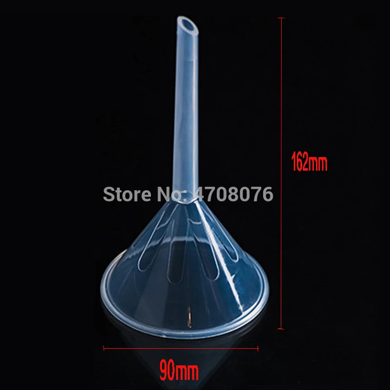 90mm opening 5pcs/pack PP funnel Plastic lab filter funnel food grade transparent cone shape for laboratory kitchen garage