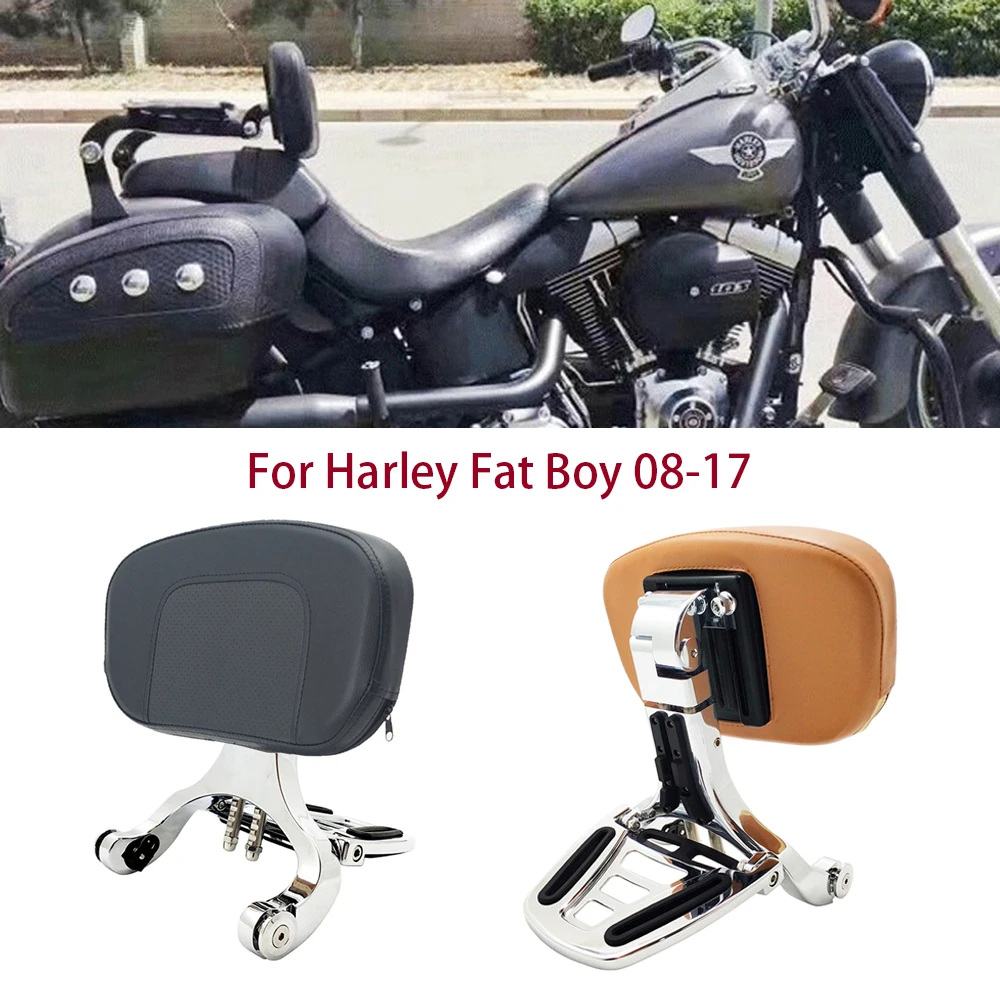 

Motorcycle Multi-Purpose Driver Passenger Backrest For Harley Softail Fat Boy FLFBS FLFB FLSTFBS 2008-2017