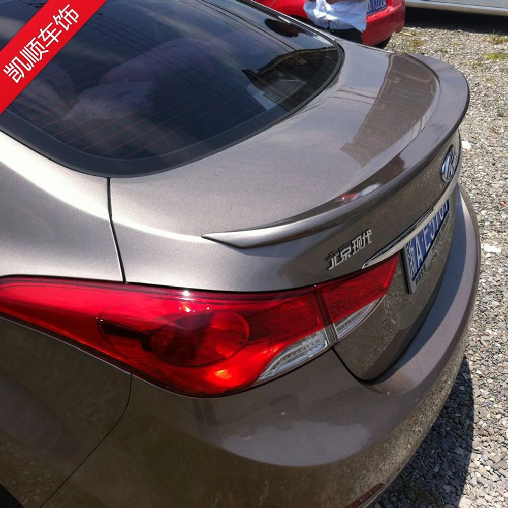 For Hyundai Elantra 2012 2013 2014 2015 ABS Plastic Unpainted Color Rear Trunk Boot Wing Roof Spoiler Car Accessories