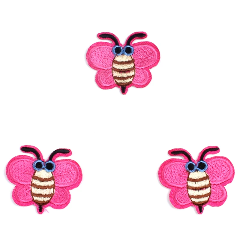 10pcs/lot Cartoon Animal Patches Iron On Embroidery Bee Appliqued Small bee Stickers Baby Kid Backpack Coat Sweater Sewing Patch