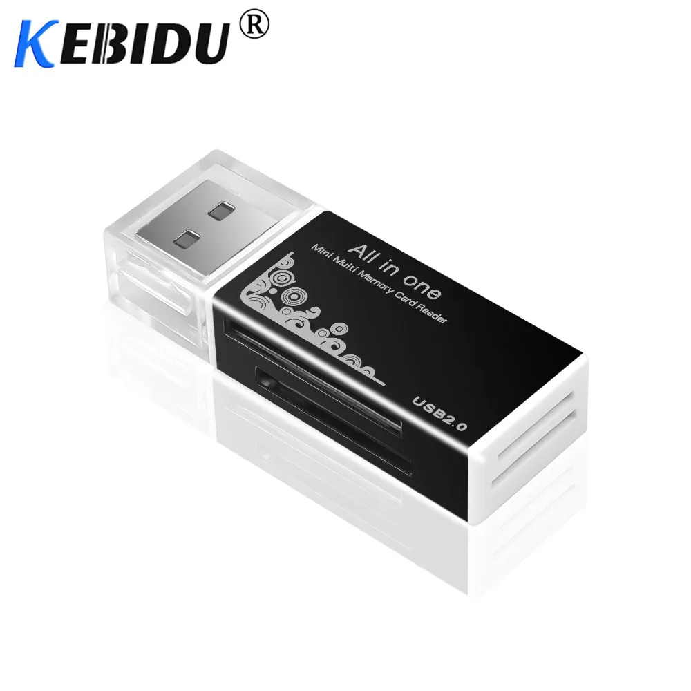 Kebidu All In 1 Memory Card Reader USB 2.0 Multi SD/SDHC MMC/RS MMC TF/ MS/MS PRO/MS DUO M2 Card Reader Wholesale TF