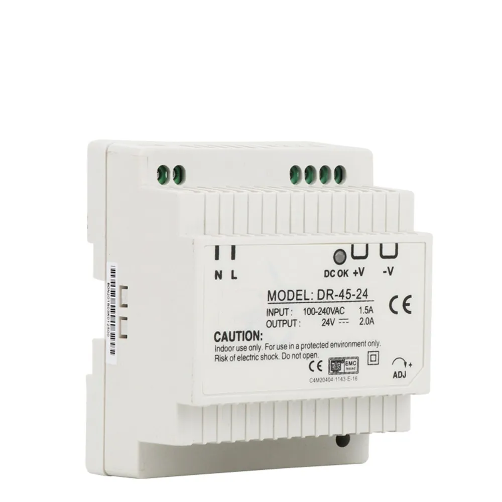 DR-45 45W Single Output 5V 12V 15V 24V Din Rail Industrial Switching Power Supply