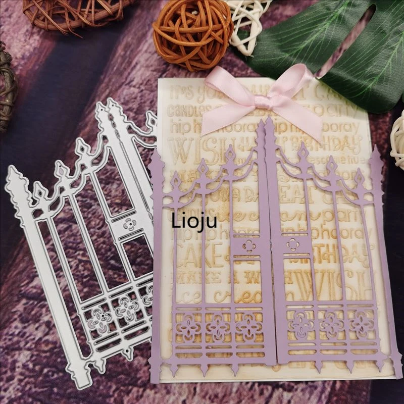 Door Dies fence Metal Cutting Dies New for Scrapbooking DIY Album Embossing Folder Paper Card Maker Template Stencils