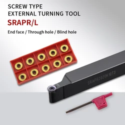 SRAPR/L External tool holder boring bar SRAPR1616/2020 /2525 Carbide insert RPMT08/10 turning tool holder CNC lathe cutting tool