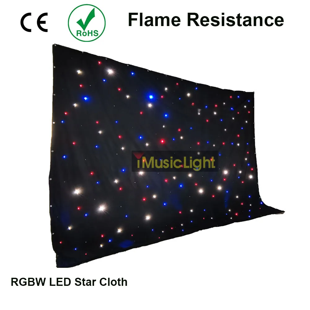 Imagem -05 - Starcloth Sparkley Drape Rgbw Led Estrela Pano Contexto com Sistema Controlador Dmx 3mx3mtr