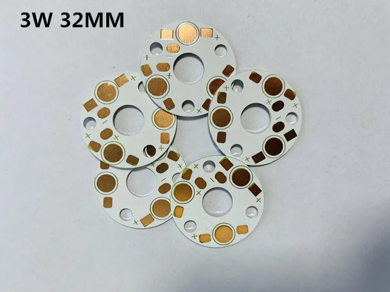 100PCS LED PCB 3W 23MM 32MM heat sink aluminium base plate High power LED beads radiator Use for 3*3W PCB lamp LED chip beads