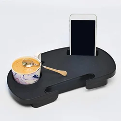 Chair Cup Holder Snack Tray for Leisure Chair Sun Lounger Camping Chair Side Clip Table with Mobile Phone Slot