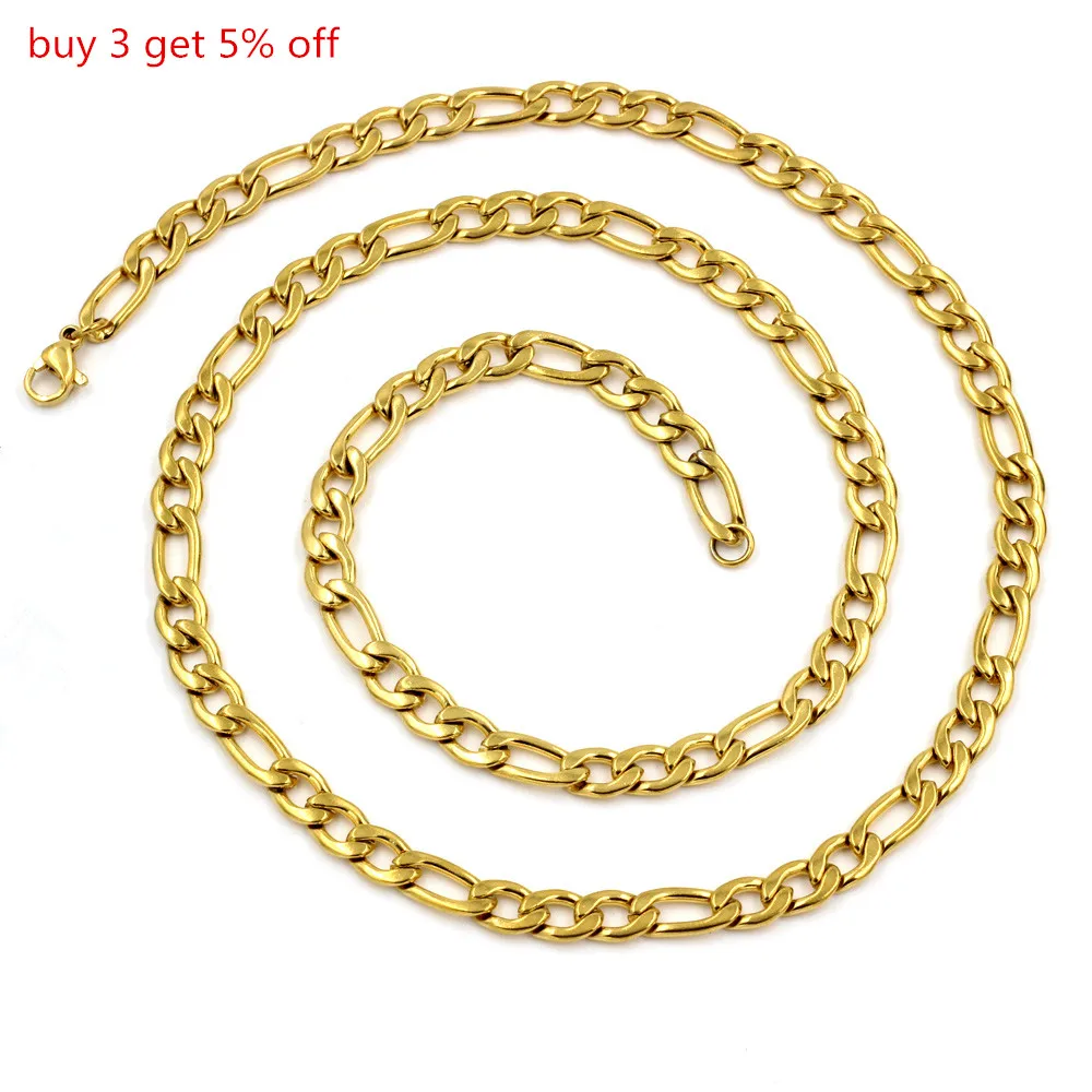 LUXUKISSKIDS 5mm Gold Plated Chain Necklace For Men/Women 316L Stainless Steel Choker 5mm DIY Long Snake Chain Wholesale