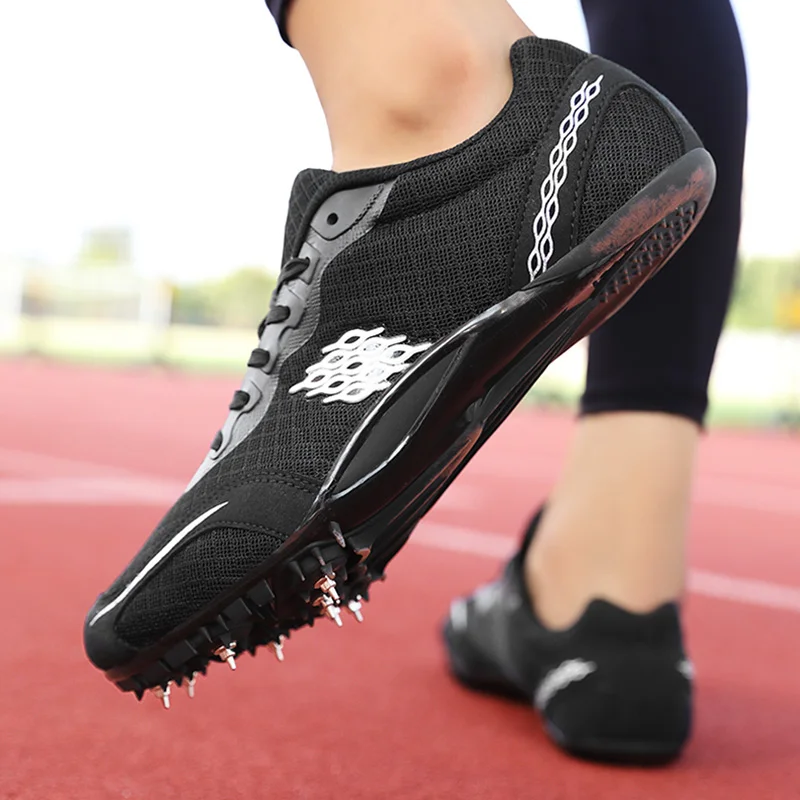 Men Track Field Shoes Women Spikes Sneakers Athlete Running Training Lightweight Racing Match Spike Sport Shoes Plus Size 36-45