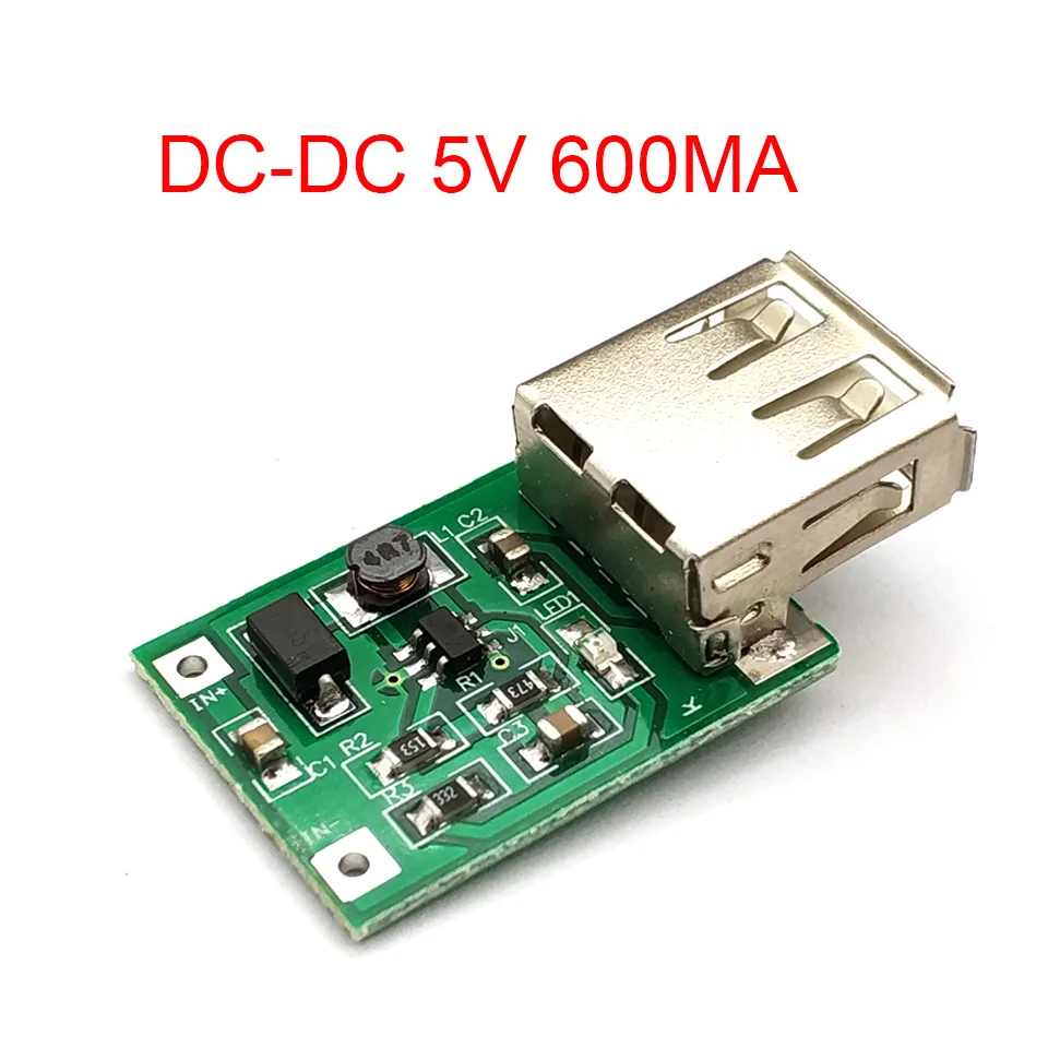 0.9V ~ 5V To 5V 600MA ชาร์จ USB Step Up โมดูล Mini DC-DC Boost Converter สีเขียว