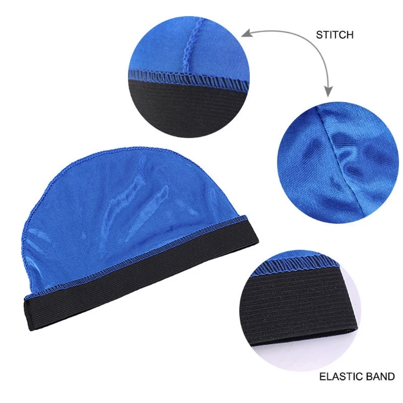 Nieuwe Elastische Band Zijdeachtig Satijn Kinderen Motorkap Kinderen Baby Koepel Golf Caps Elastische Stretch Hair Cover Hoed Nachtrust Cap voor 3-8Y