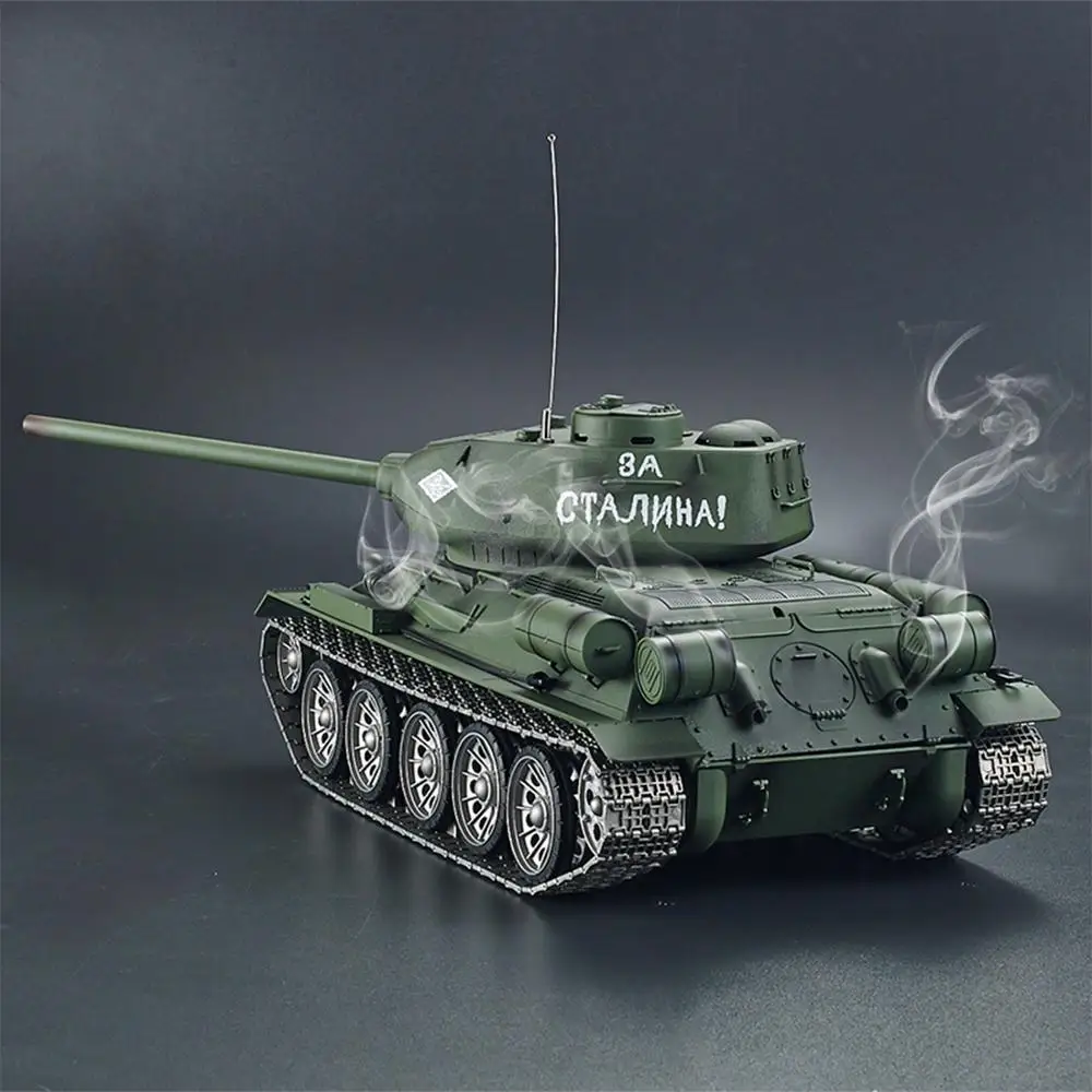 1:16 Large 50CM RC Tanks 2.4GHZ Metal Tank  Metal Drive Wheel Tank Toys Smoke Shooting Effect For Kids Children Gift