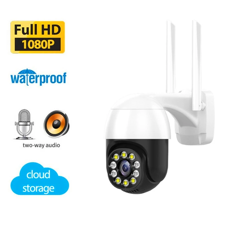 

1080P PTZ Mini Smart IP Camera Outdoor Speed Dome Wireless Wifi Security Cctv Camera 10led 2MP Home Surveillance with Power