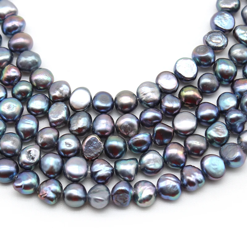 100% Natural Dark Blue Freshwater Pearl Irregular Baroque Pearls Bead For Jewelry Making DIY Bracelet Necklace 14\