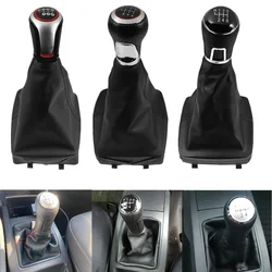 Vites topuzu kolu Shifter PU deri Gaitor Boot Volkswagen VW Polo 9N 9N2 GTI 2002 2003 2004 2005 2006 2007 2008 2009