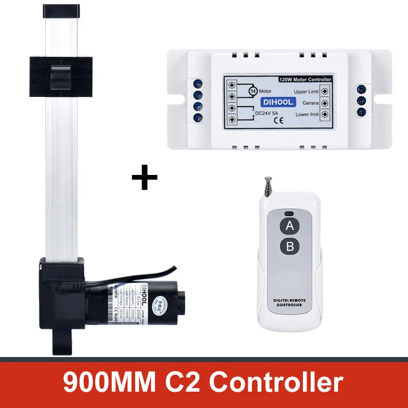 DHLA3000P 900MM Stroke 3D Printer Motor Control Reciprocating Small Plane Flat Push Sliding Table Guide Screw Linear Actuator