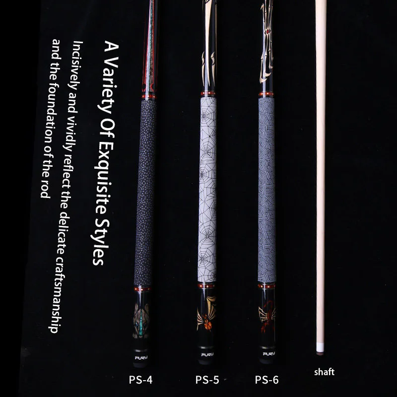 2021 NEW FURY Professional PS Model Billiard Cue 12.75MM Sculpture Inlay Pool Cues Sticks Black 8  China