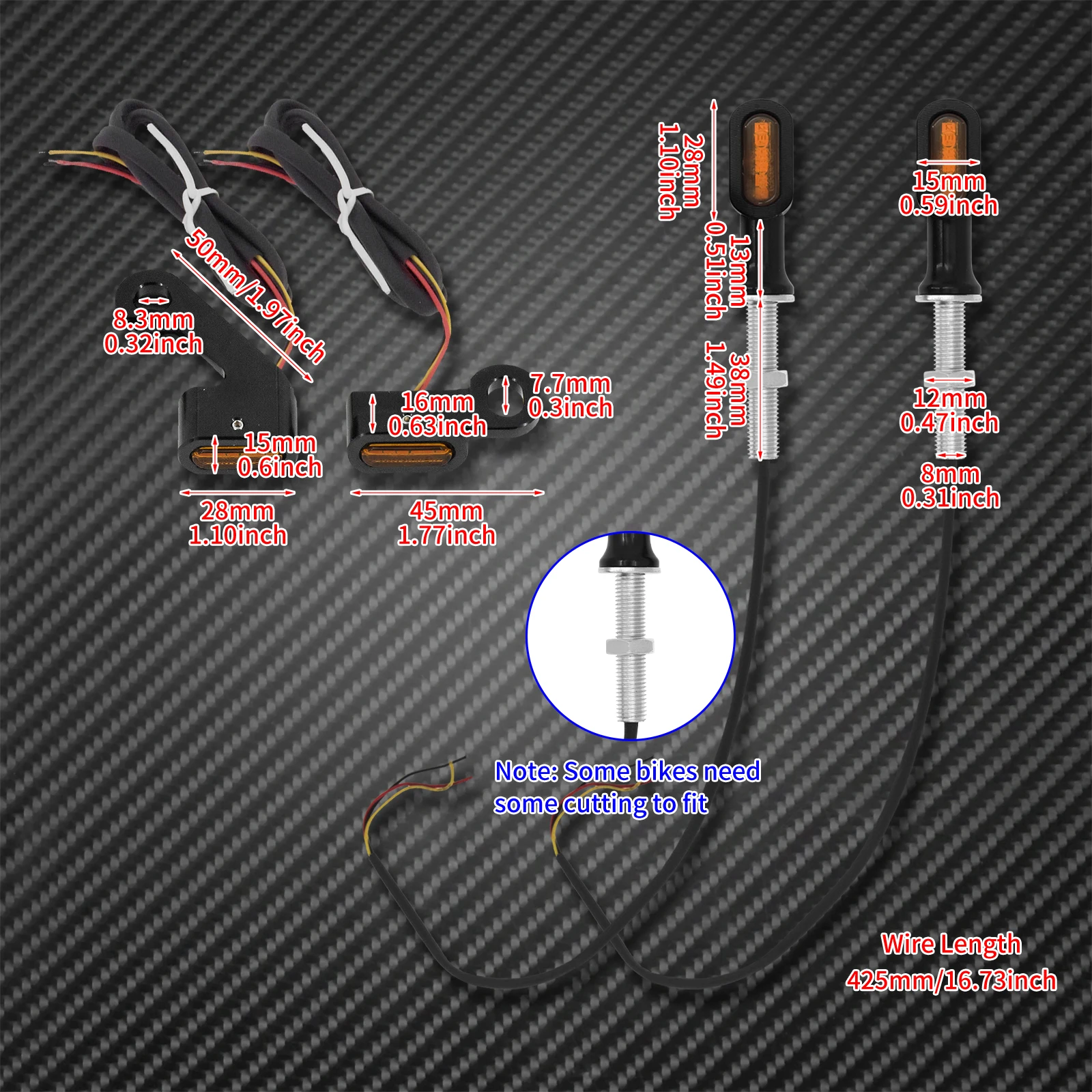 مؤشرات إشارة الانعطاف LED الصغيرة الأمامية + الخلفية للدراجة النارية تشغيل ضوء E علامة لدراجة Harley Touring Electra Glide Breakout FXSB Fatboy