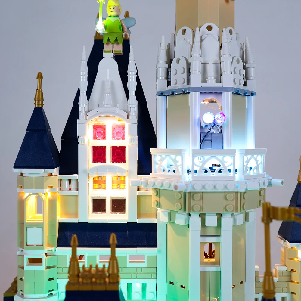 Led Light Kit For 71040 Cinderella Princess Castle Compatible with 16008 Lighting Set Not Include Model