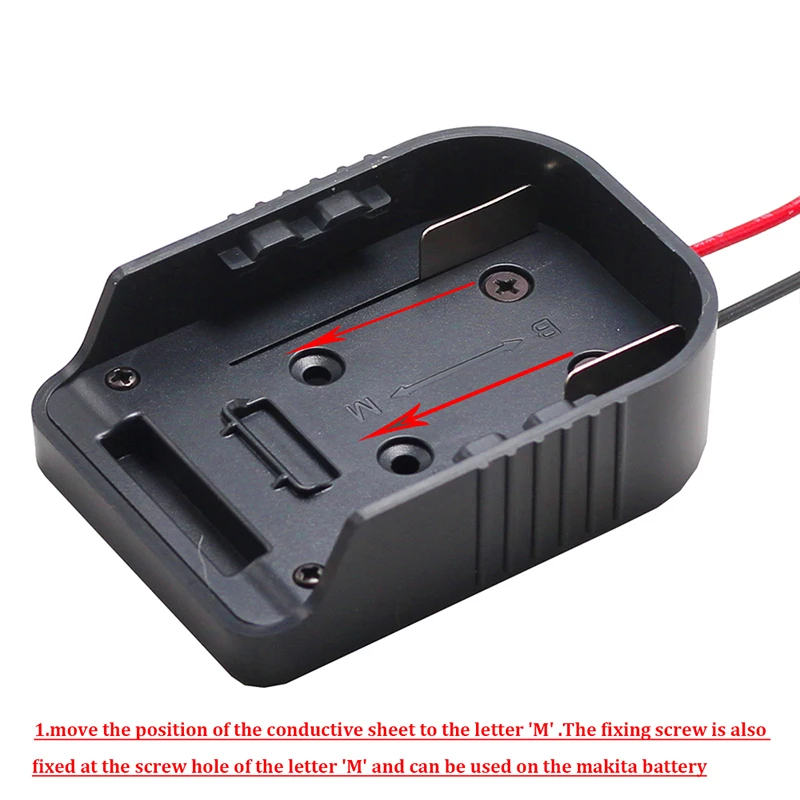 อะแดปเตอร์แบตเตอรี่สำหรับ Makita & Bosch 18V อะแดปเตอร์ขั้วต่อแบตเตอรี่ที่ยึดกับ14 AWG พลังงานตัวเชื่อมสายสีดำ