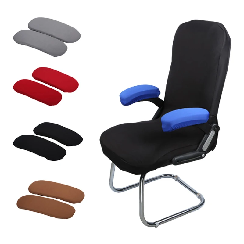 Removable Stretch Spandex Dining Chair Armrest Covers Polyester Office Computer Chair Armrest Cover Elbow Arm Rest Covering