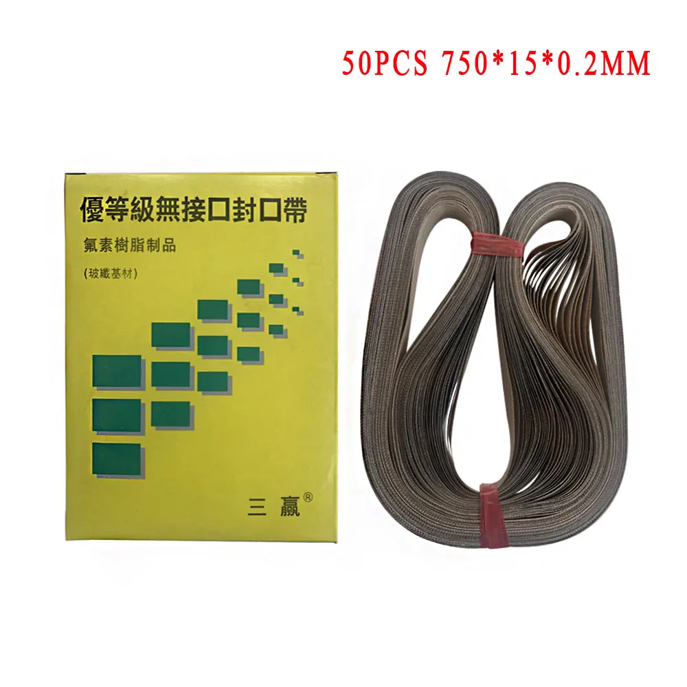 

50pcs/lot 750*15*0.2mm Polytetrafluoroethylene belt for FR-900 Continuous Band Sealer or FRD-1000 Solid ink band sealer