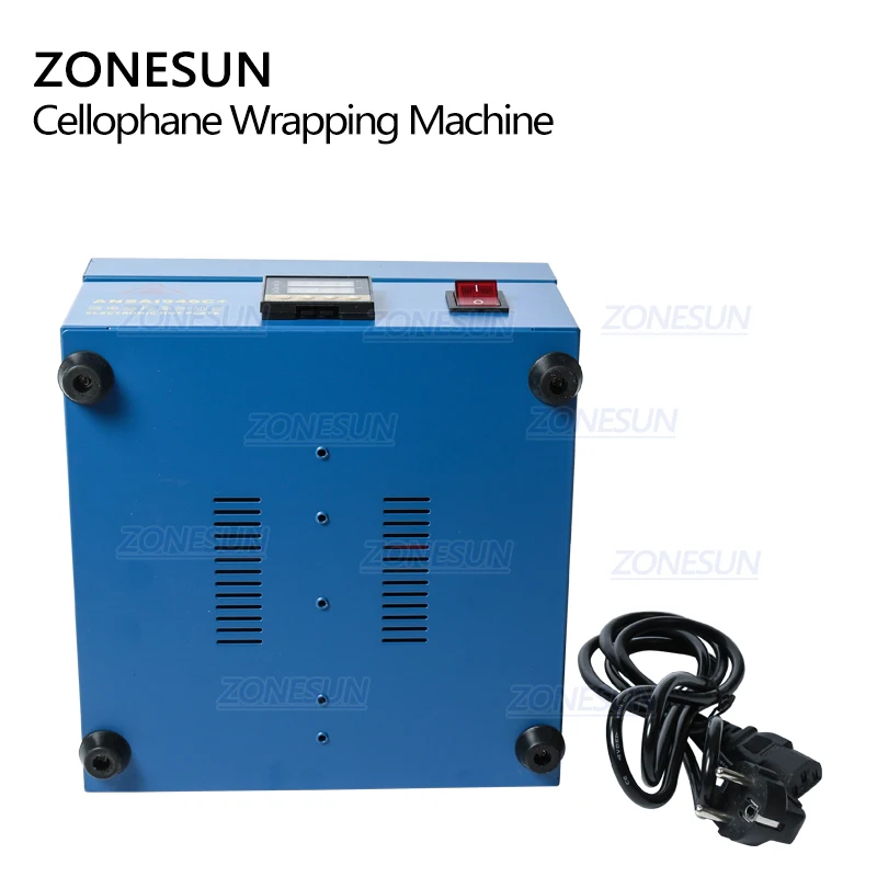 ZONESUN 850W Cellophane Sealer Cigarette Perfume Playing Card Poker Comestics BOPP Film Wrapping Machine Sealing Machine