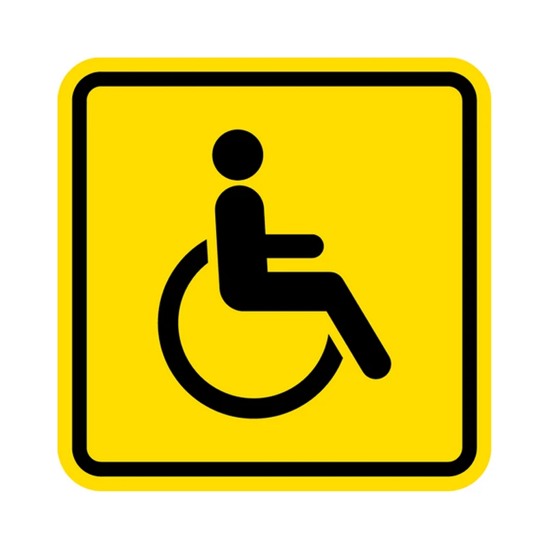 

B0259# Various Sizes Disabled person Sign Self-adhesive Decal Car Sticker Waterproof Auto Decors on Bumper Rear Window