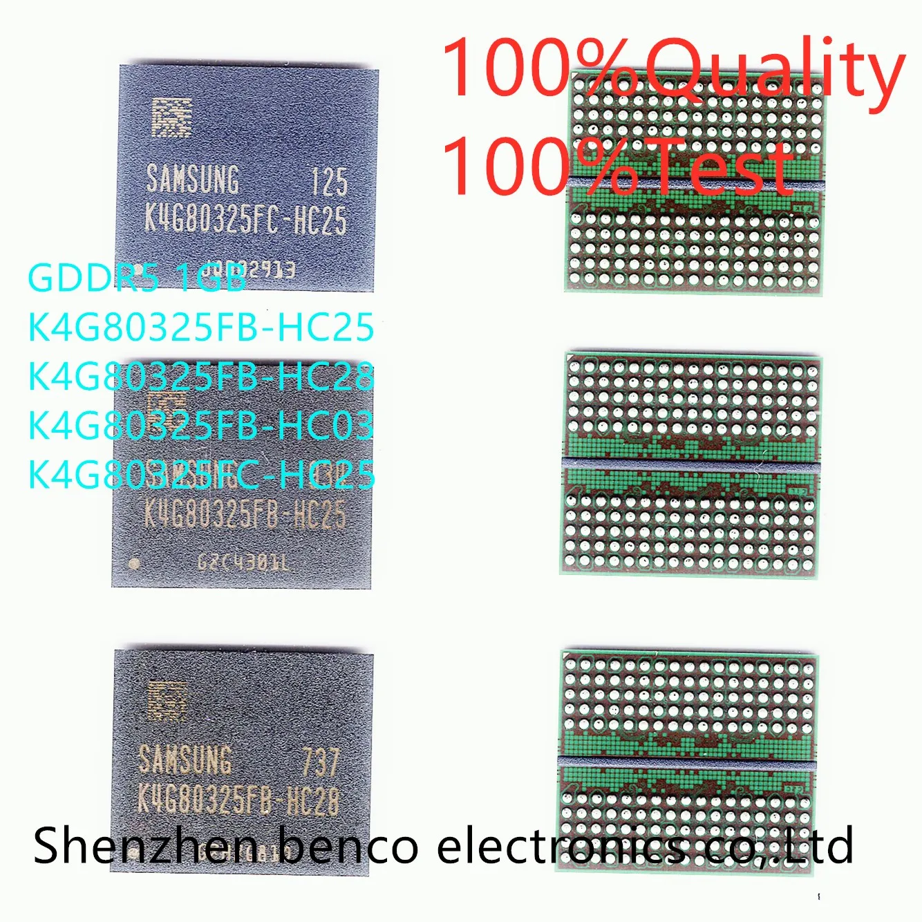 

(10piece)100% test K4G80325FB-HC25 K4G80325FB-HC28 K4G80325FB-HC03 H5GQ8H24MJR-R0C H5GQ8H24MJR-R4C (1GB) BGA Chipset